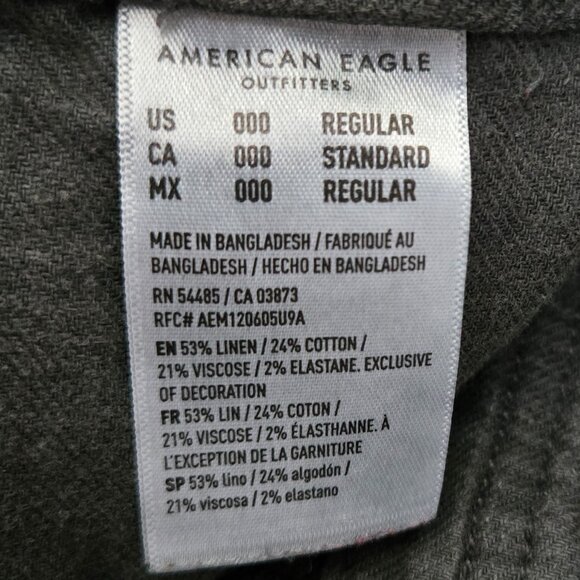 American Eagle Dream Drape Baggy Wide Leg Pants Women's Cargo Draping Street 000 - Picture 7 of 7